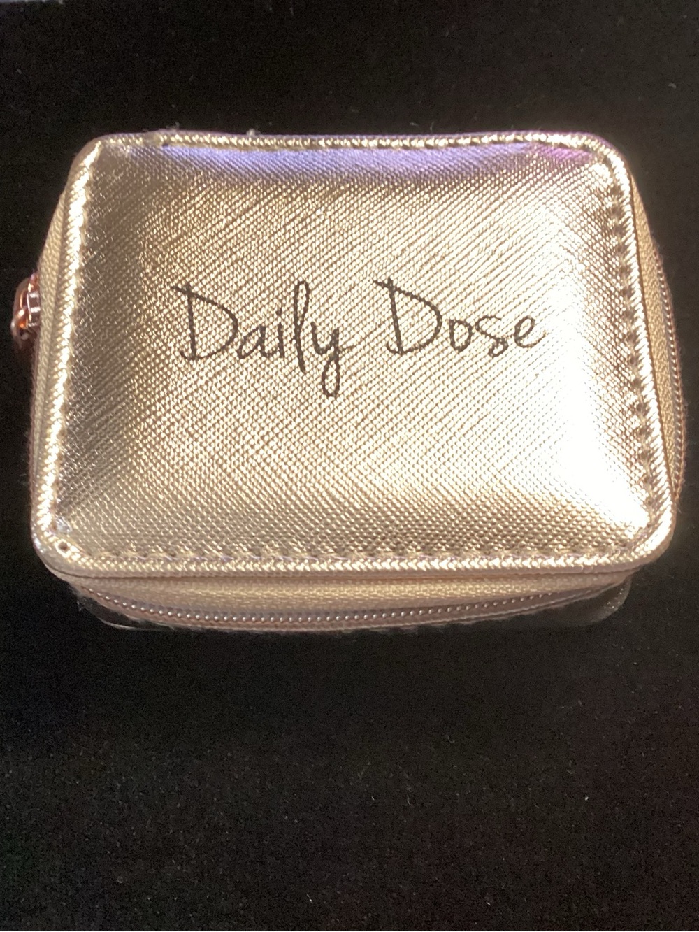 Daily Dose Metallic Rose Cosmetic Travel Case